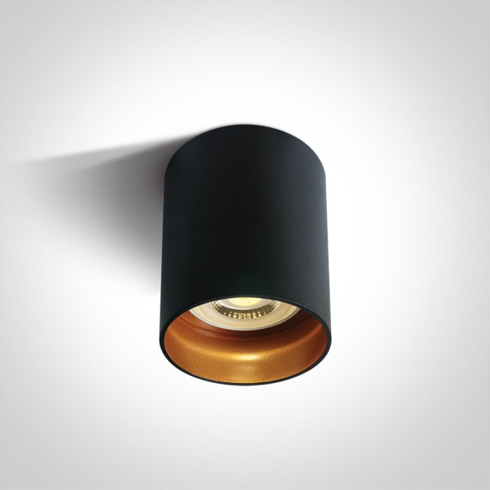 One Light Lampa sufitowa czarna styl kuchnia Muzaki 12105N/B