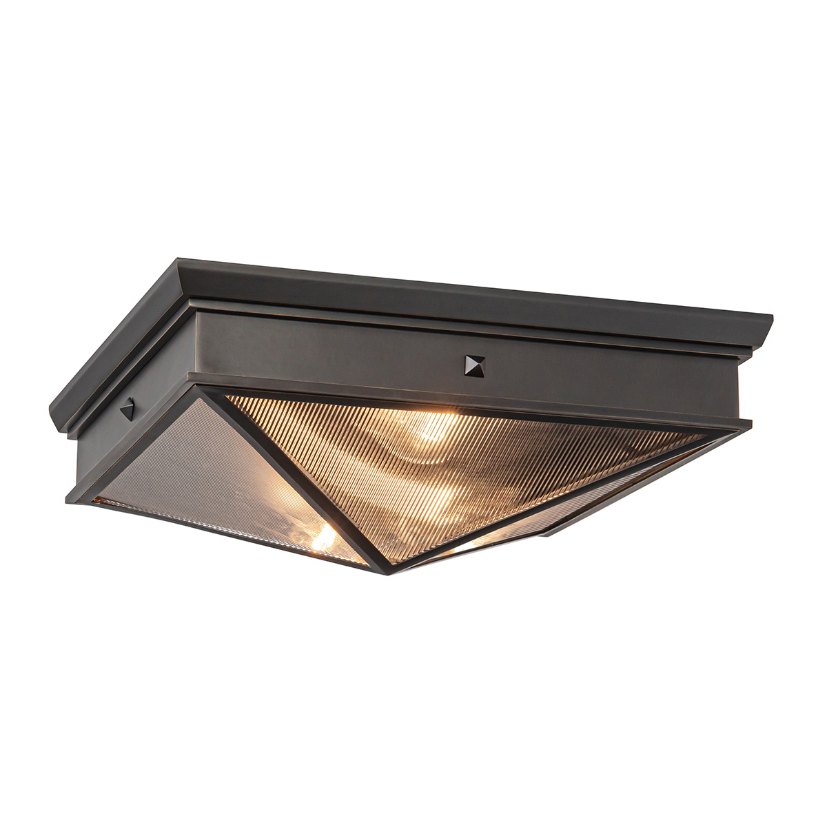 Quintiesse Plafon Cairo 2 źródła światła Miejski brąz Elstead Lighting QN-CAIRO-F-M-UBZ-CR