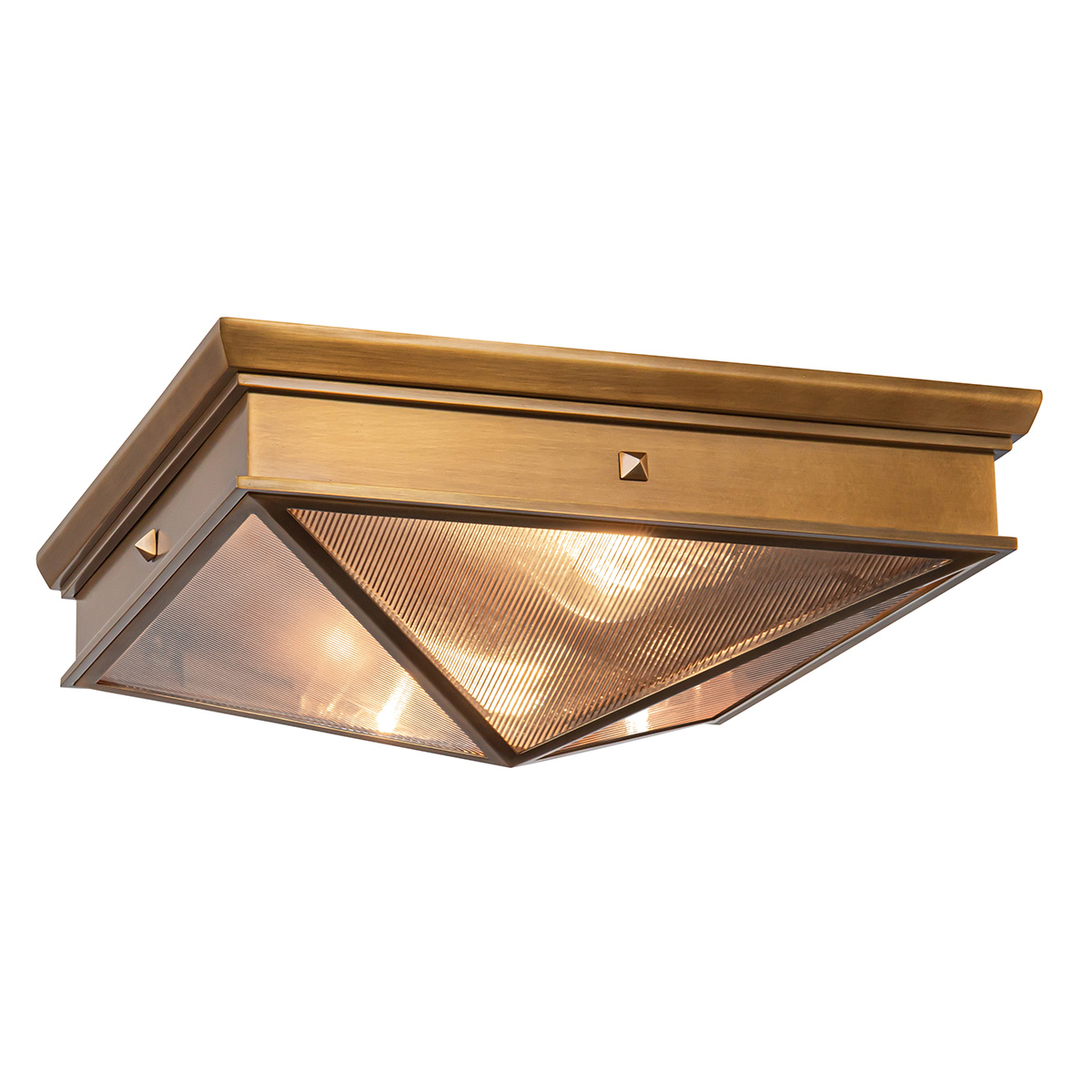Quintiesse Plafon Cairo 2 źródła światła Vintage mosiądz Elstead Lighting QN-CAIRO-F-M-VBS-CR