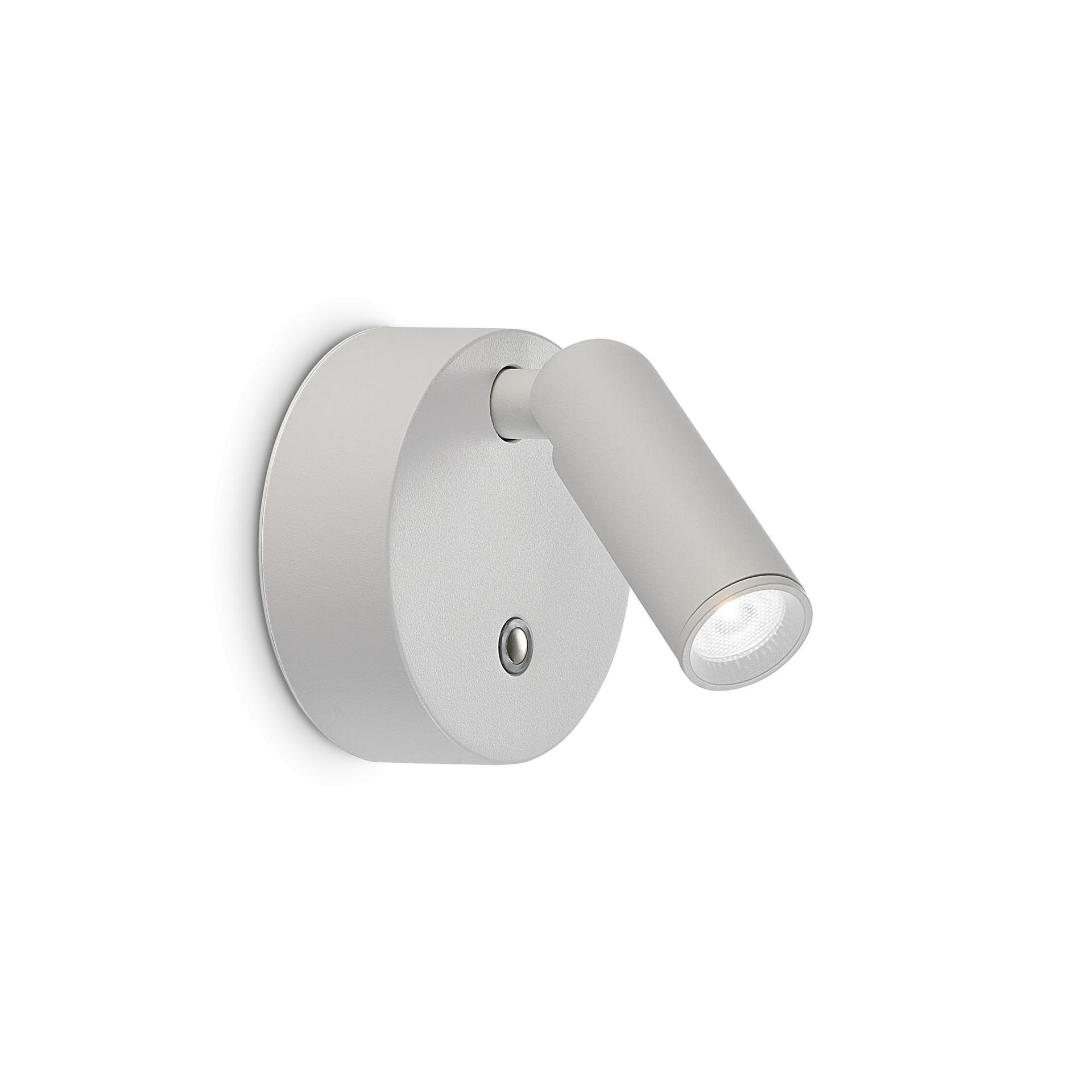 Ideal Lux Lampa Ścienna BEAN AP ROUND RECHARGEABLE BIANCO Biały 350233