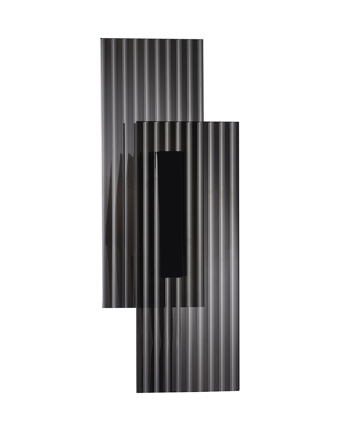Step Into Design Lampa ścienna NOIR LED, kinkiet czarny ryflowany dwustronny ST-HC-D09