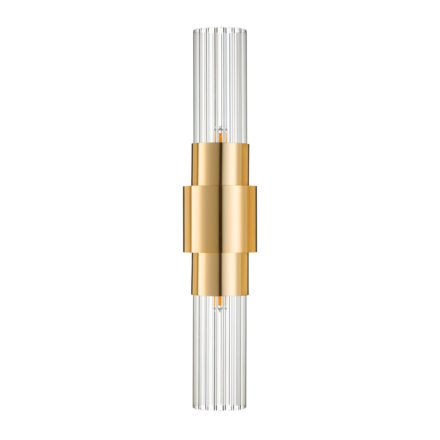 Step Into Design Lampa ścienna GLOW 46 cm - kinkiet złoty, szkło ryflowane ST-DW7790