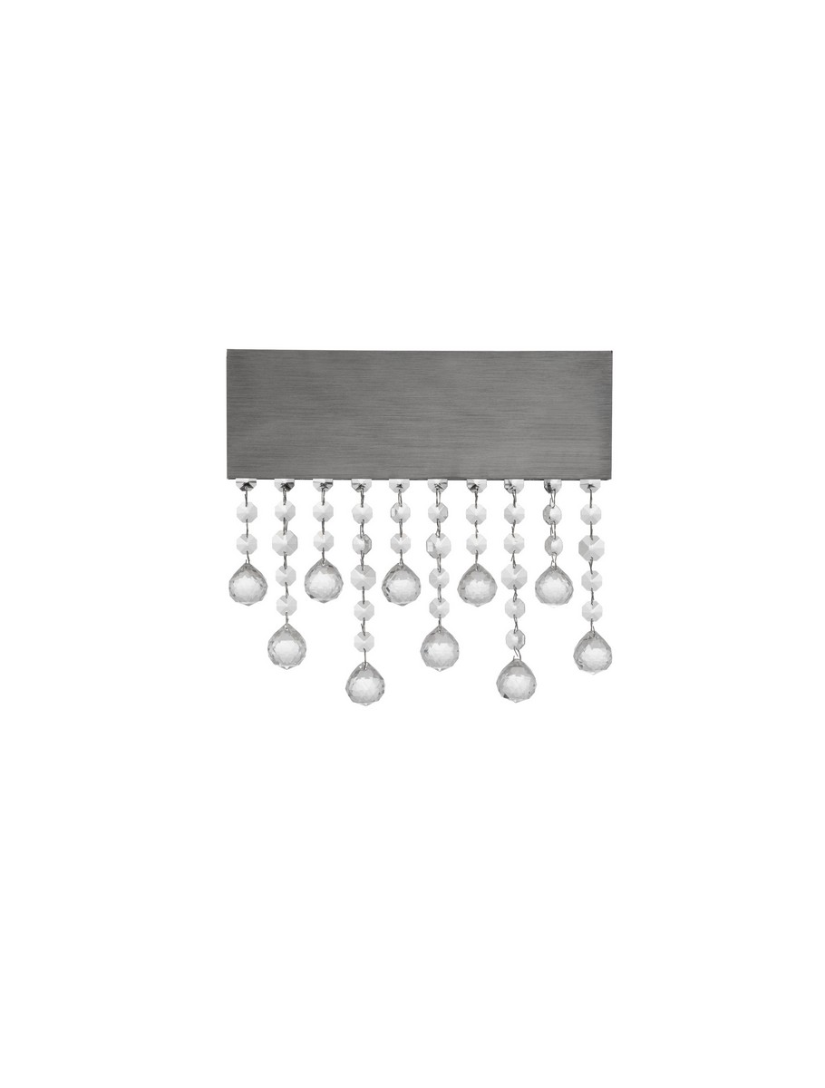 Luces Exclusivas OLEVIRA Lampa Ścienna LED 15W 742lm 3500K stal/aluminium/kryształ czarny LE45150
