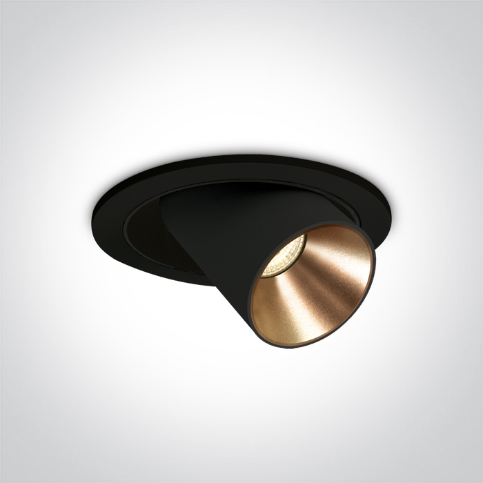 One Light IDIL wpust regulowany 9W 3000K czarny 11109B/B/W