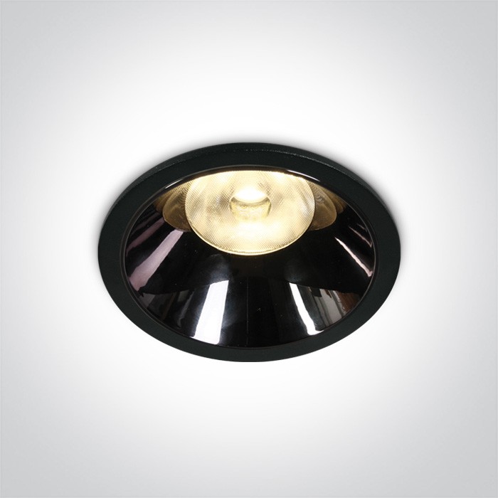 One Light Lampa LED czarna chrom 18W Mosfiloti 10118DC/B/W