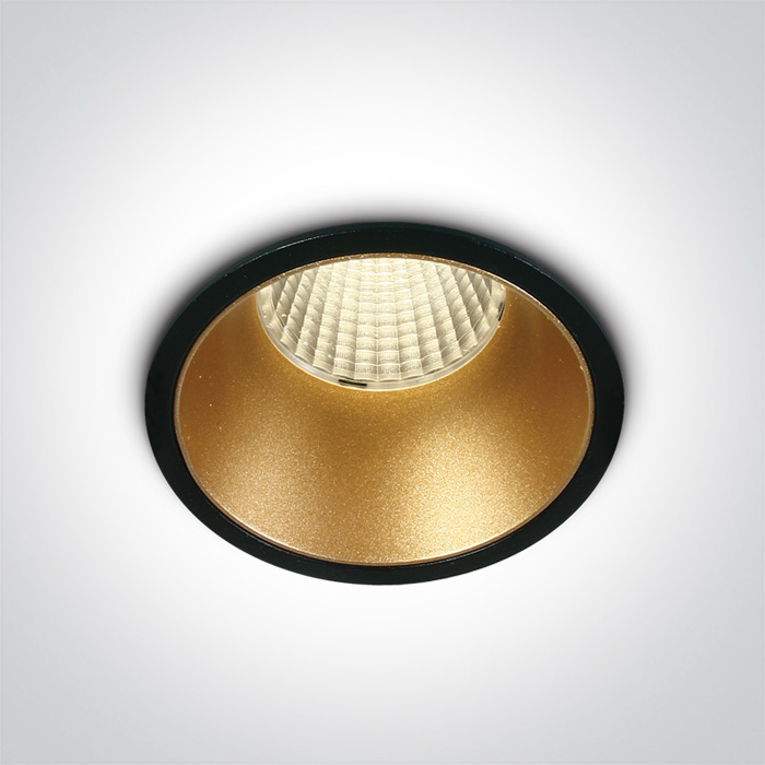 One Light GAIA wpust stały 12W 3000K czarny 10112K/B/W