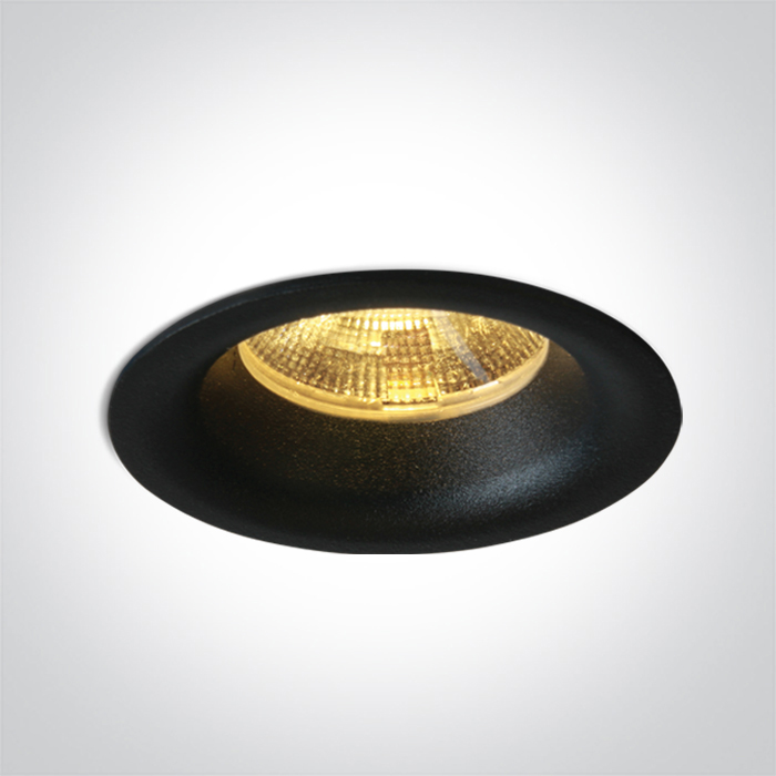 One Light DORE wpust stały 3W 3000K czarny 10103LB/B/W
