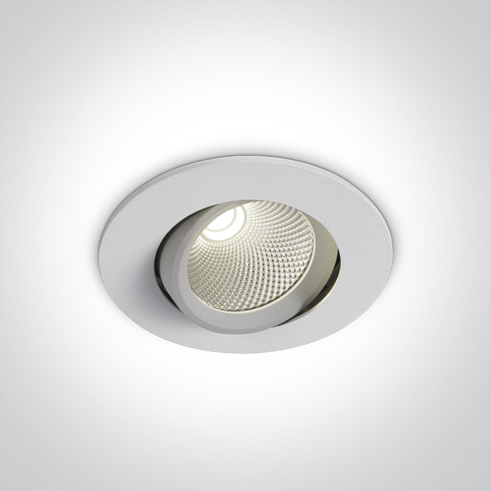 One Light GLIFADA wpust regulowany 7W 3000K-3500K-4000K biały 11107B/W/V