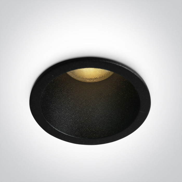 One Light DINA wpust stały 7W 3000K-3500K-4000K czarny 10107J/B/V