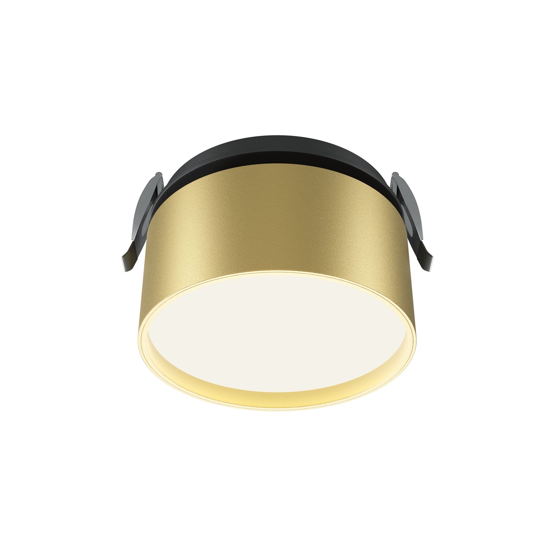 Maytoni Onda Lampa wbudowana podtynkowa LED 620lm 2200K-4000K Czarny i Matowe Złoty DL024-12W-DTW-BMG