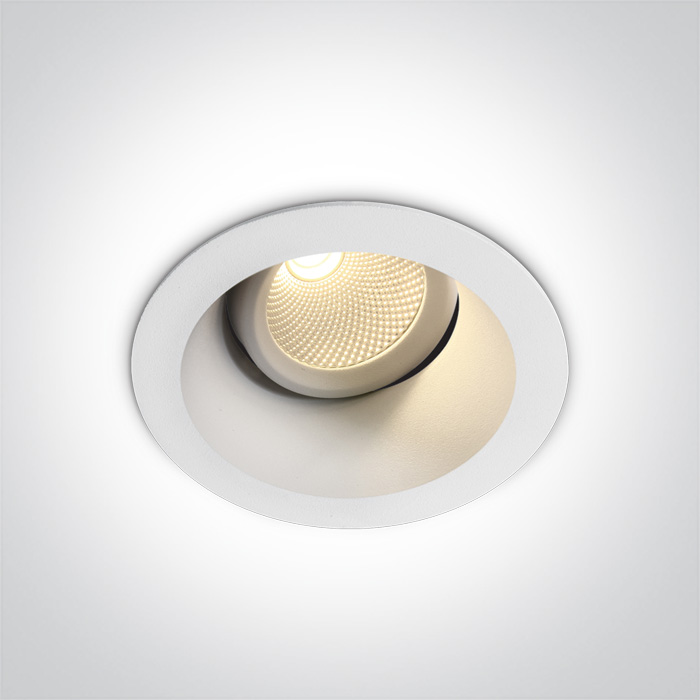 One Light KOROPI wpust regulowany 7W 3000K-3500K-4000K biały 11107FD/W/V