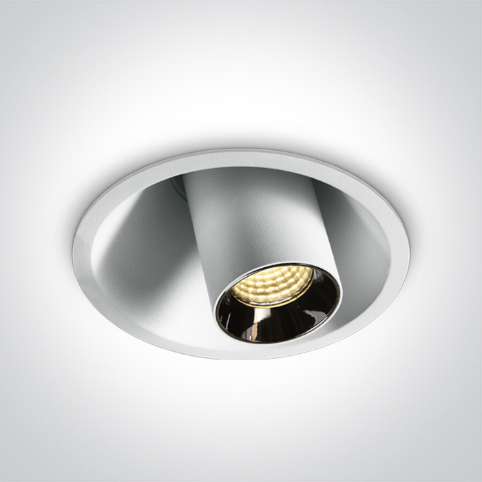 One Light SKITI O wpust regulowany 7W 3000K biały 11107T/W/W