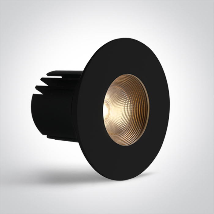 One Light DENA wpust stały 6,5W 3000K-3500K-4000K czarny 10107HA/B/V