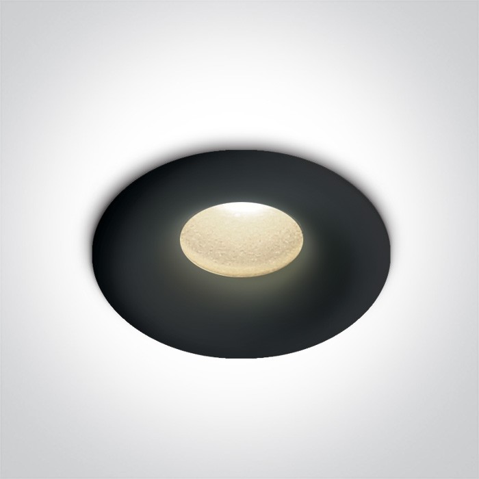 One Light Wpust sufitowy czarny LED Kamari IP44
