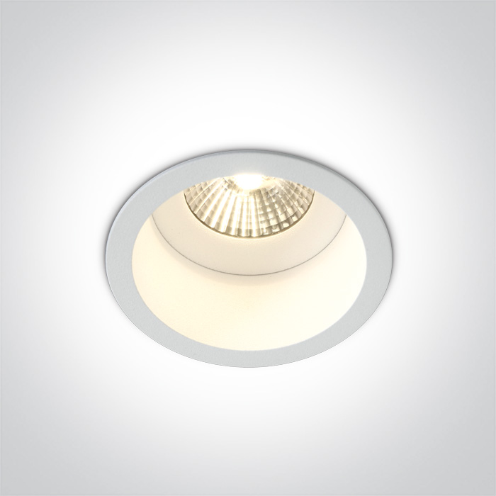 One Light ACHELIA wpust stały 6,5W 3000K-3500K-4000K biały IP54 10107WD/W/V