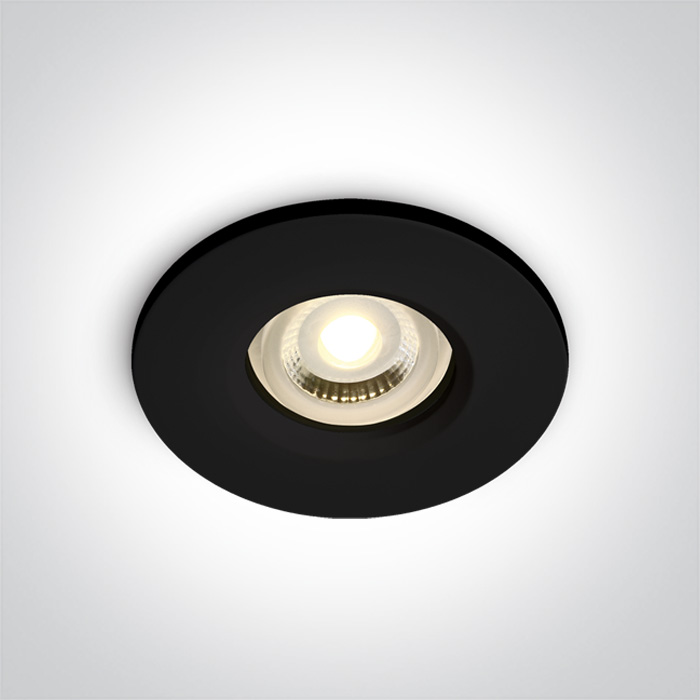 One Light NIKOLAOS wpust stały 10W GU10 czarny IP65 10105R1/B