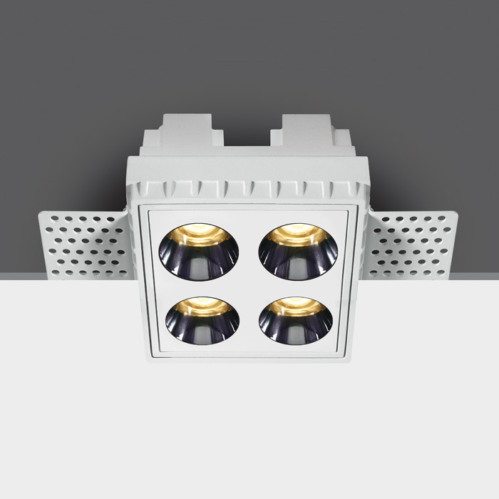 One Light FERO KT wpust stały bezramkowy 10W 3000K biały 50110HTR/W/W
