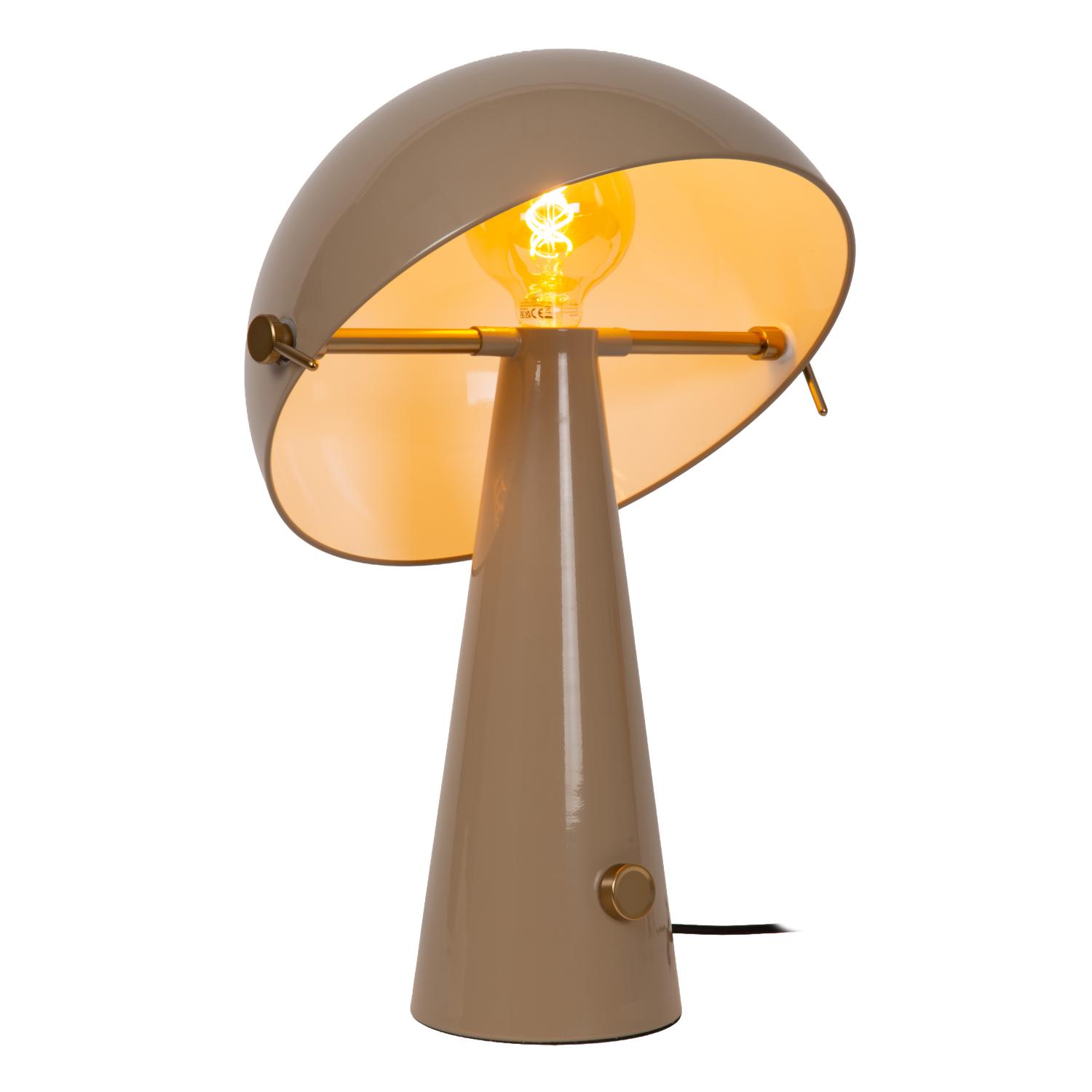 Lucide BARONE Lampa stołowa – Taupe – D38 – 1xE27 – 40W – Metal 65502/52/41