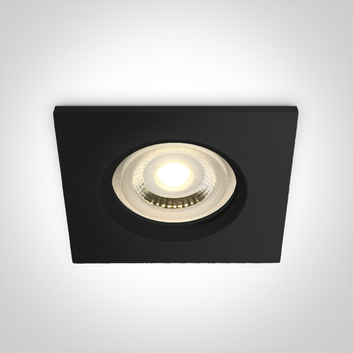 One Light ZEFIRIA wpust stały 10W GU10 czarny IP65 50105R1/B