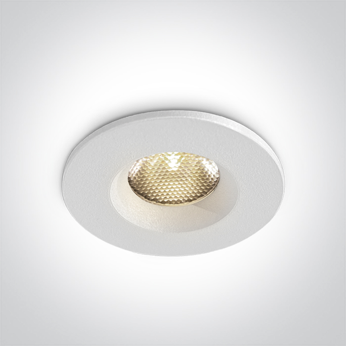 One Light NUBI wpust stały 3W 3000K biały IP65 10103M/W/W