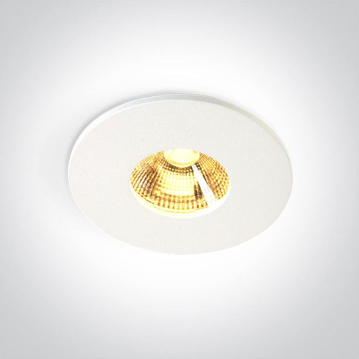One Light DONA wpust stały 6,5W 3000K biały IP65 10107PA/W/W