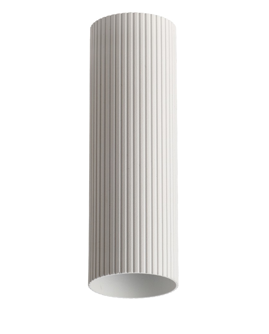 Azzardo LUCAS RIBBED TUBE 50 WH Biały Klosz Ryflowany Tuba do Skompletowania Lampy AZ6147