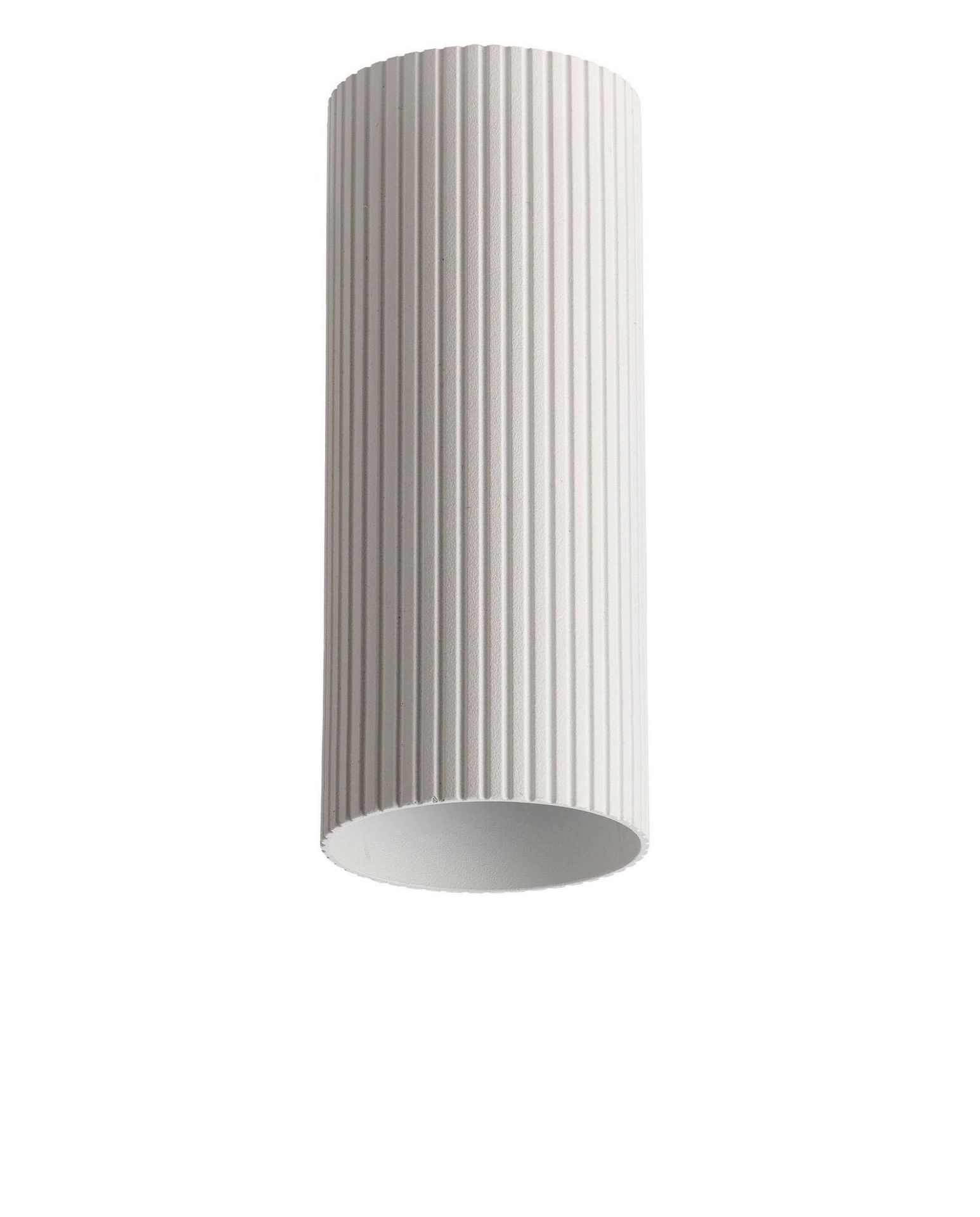 Azzardo LUCAS RIBBED TUBE 20 WH Biały Klosz Ryflowany Tuba do Skompletowania Lampy AZ6400