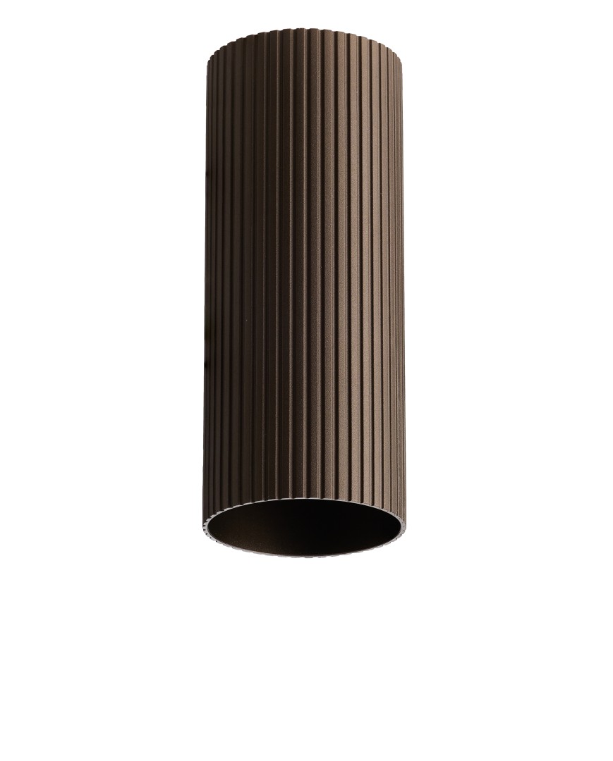 Azzardo LUCAS RIBBED TUBE 30 COFFEE Kawowy Klosz Ryflowany Tuba do Skompletowania Lampy AZ6141