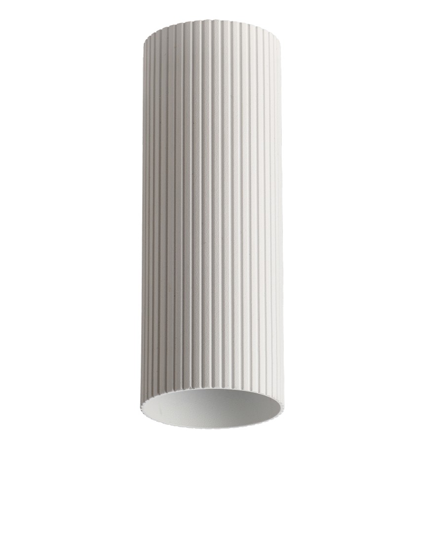 Azzardo LUCAS RIBBED TUBE 40 WH Biały Klosz Ryflowany Tuba do Skompletowania Lampy AZ6143