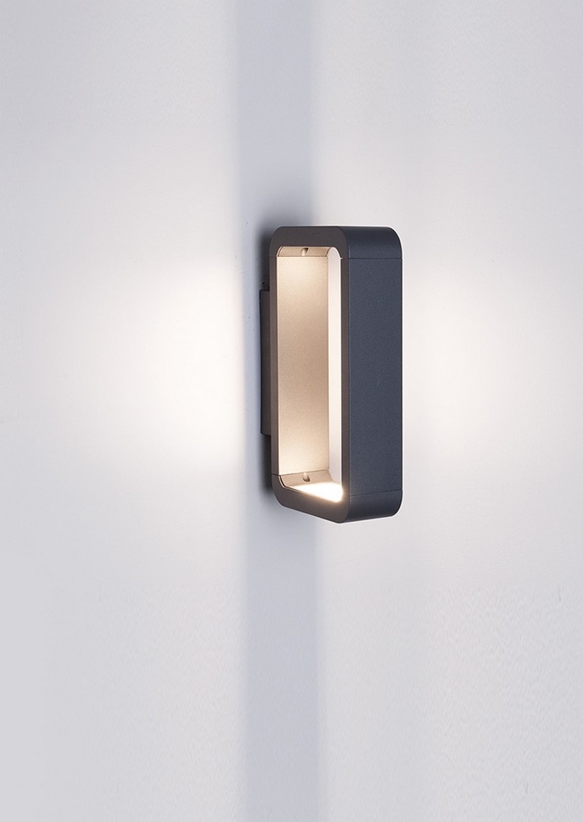 Luces Exclusivas CANUELAS Zewnętrzna Ścienna LED 2x6W 960lm 3000K szary IP54 LE71332