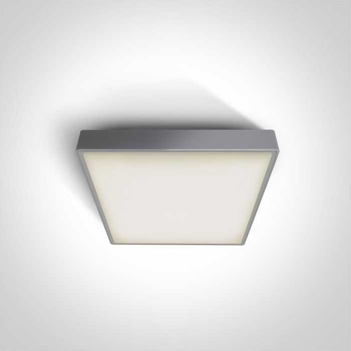 One Light plafon na zewnątrz kwadratowy 22x22cm Miladeza 67282E/G IP65
