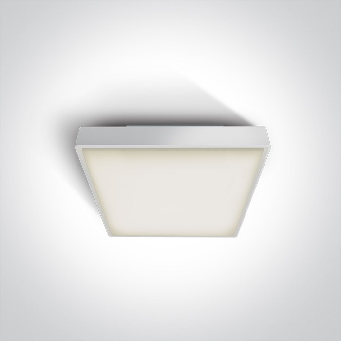 One Light plafon kwadratowy 22 cm biały Pirnari 67282N/W/W IP65