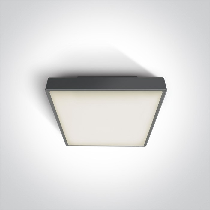 One Light plafon na zewnątrz kwadratowy 22x22cm Miladeza 67282E/AN IP65