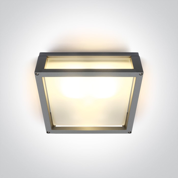 One Light kinkiet kwadratowy pasujący do mieszkania Psofida S 67420B/G IP54