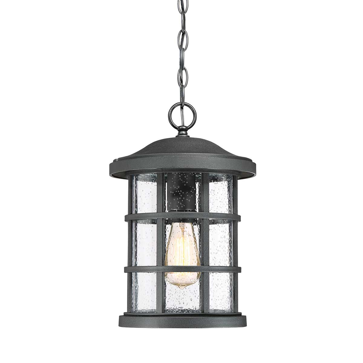 Elstead Lighting Średnia latarnia wisząca Crusade - 1 źródło światła IP44 QZ-CRUSADE8-BLK