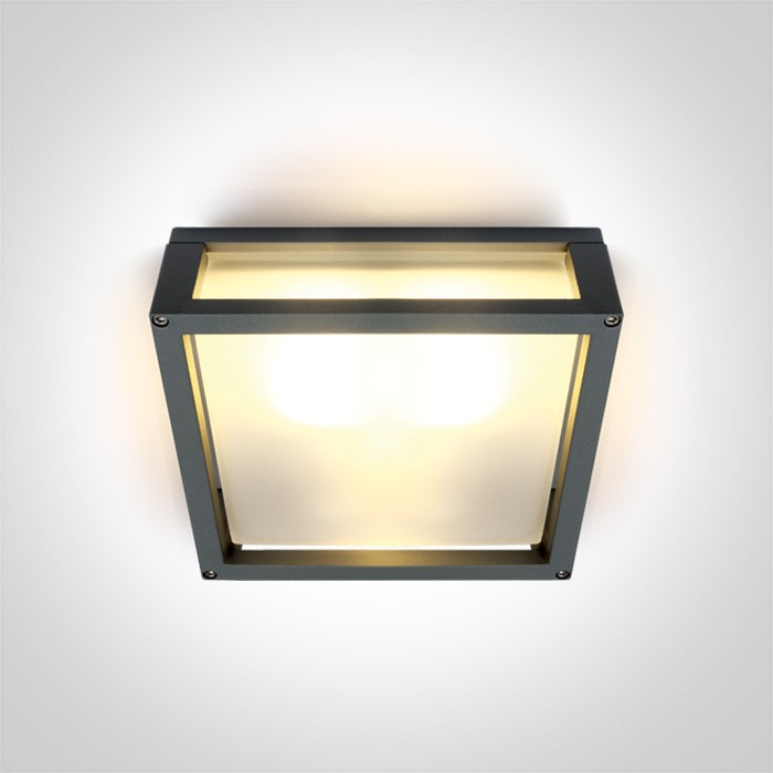 One Light kinkiet kwadratowy pasujący do mieszkania Psofida S 67420B/AN IP54