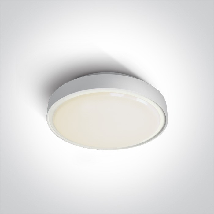 One Light plafon do montażu na ogrodzie 26 cm Poka 67280N/W/W IP65