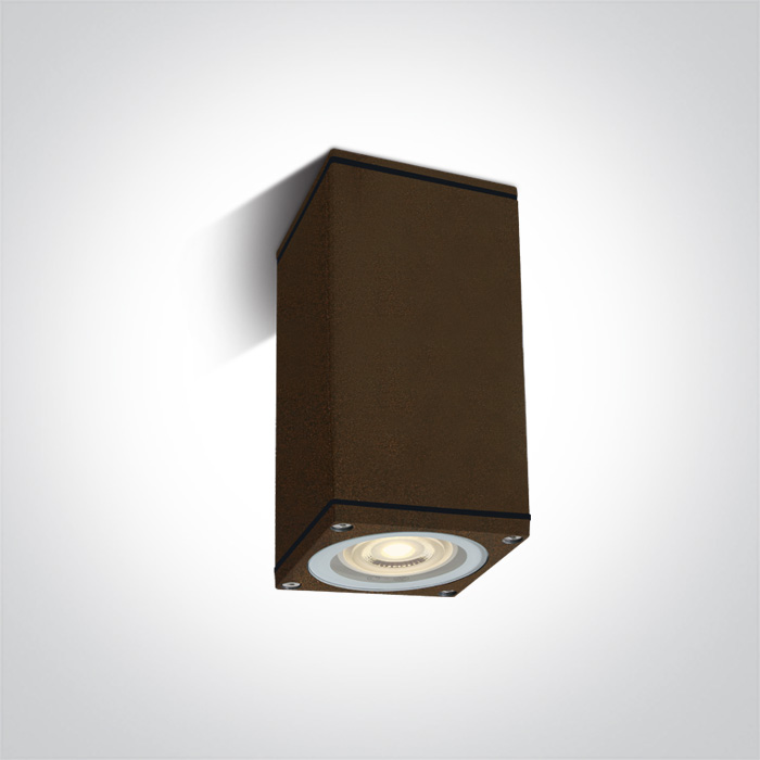 One Light DIOS S sufitowa 10W GU10 rdzawo-brązowy IP54 67426D/BR