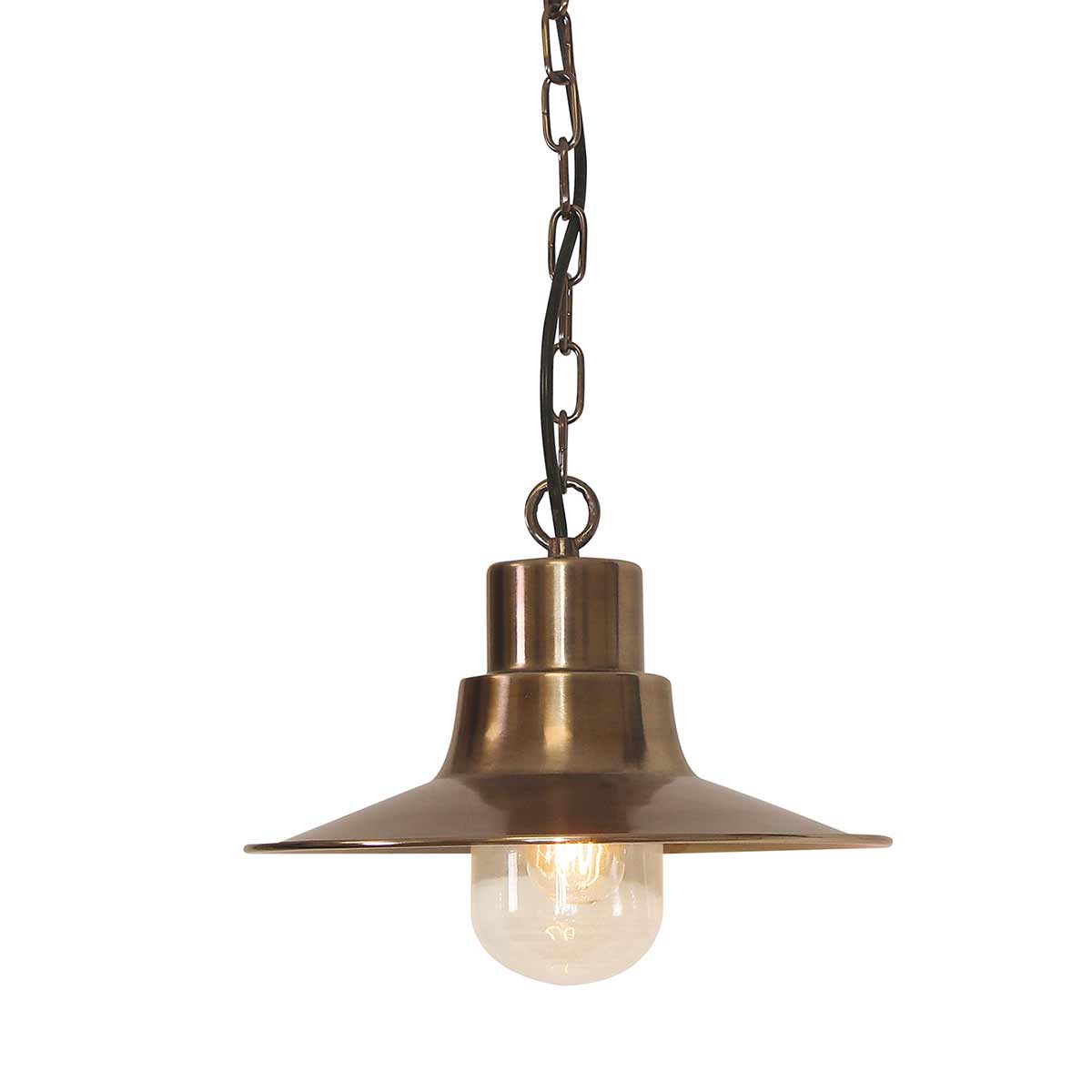 Elstead Lighting Latarnia wisząca Sheldon - 1 źródło światła - Postarzany mosiądz IP44 SHELDON-CH-BR