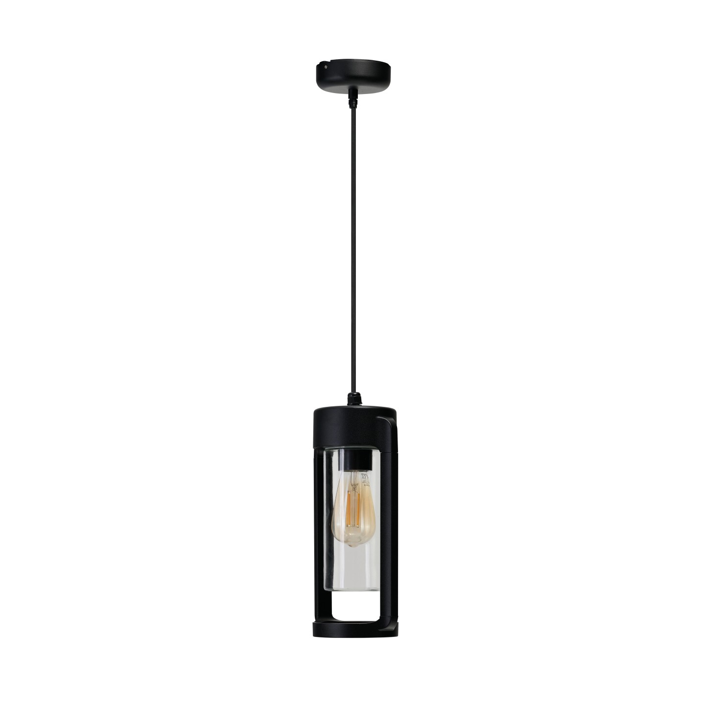 Azzardo LANTERN PENDANT E27 IP54 BK Wisząca Zewnętrzna Czarny Mat AZ6829