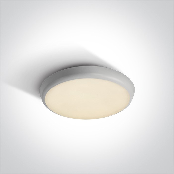 One Light biały plafon LED 25 cm zewnętrzny wewnętrzny Livisi 67366/W/W IP54