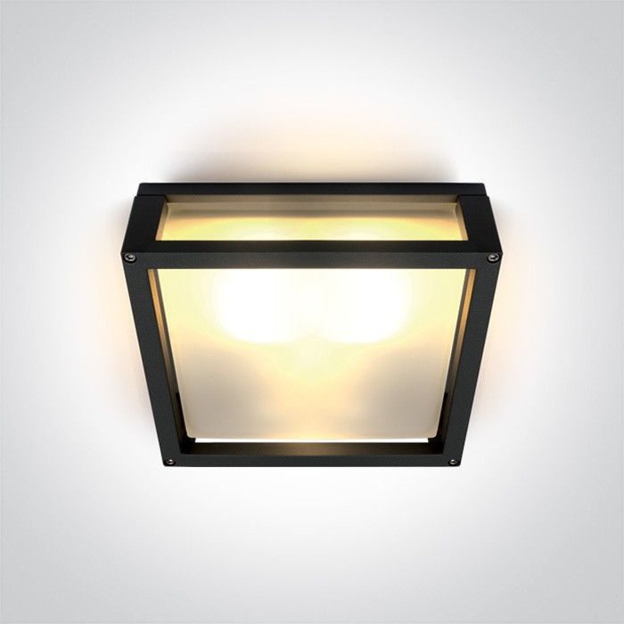 One Light kinkiet kwadratowy pasujący do mieszkania Psofida S 67420B/B IP54