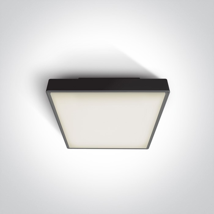 One Light plafon na zewnątrz kwadratowy 22x22cm Miladeza 67282E/B IP65