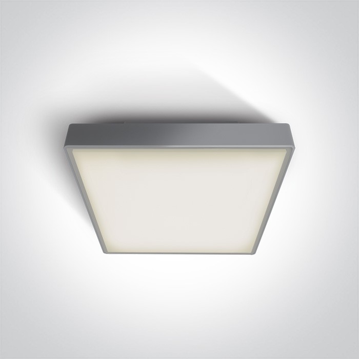 One Light plafon kwadratowy 30 cm na zewnątrz Warkiza 67282EA/G IP65