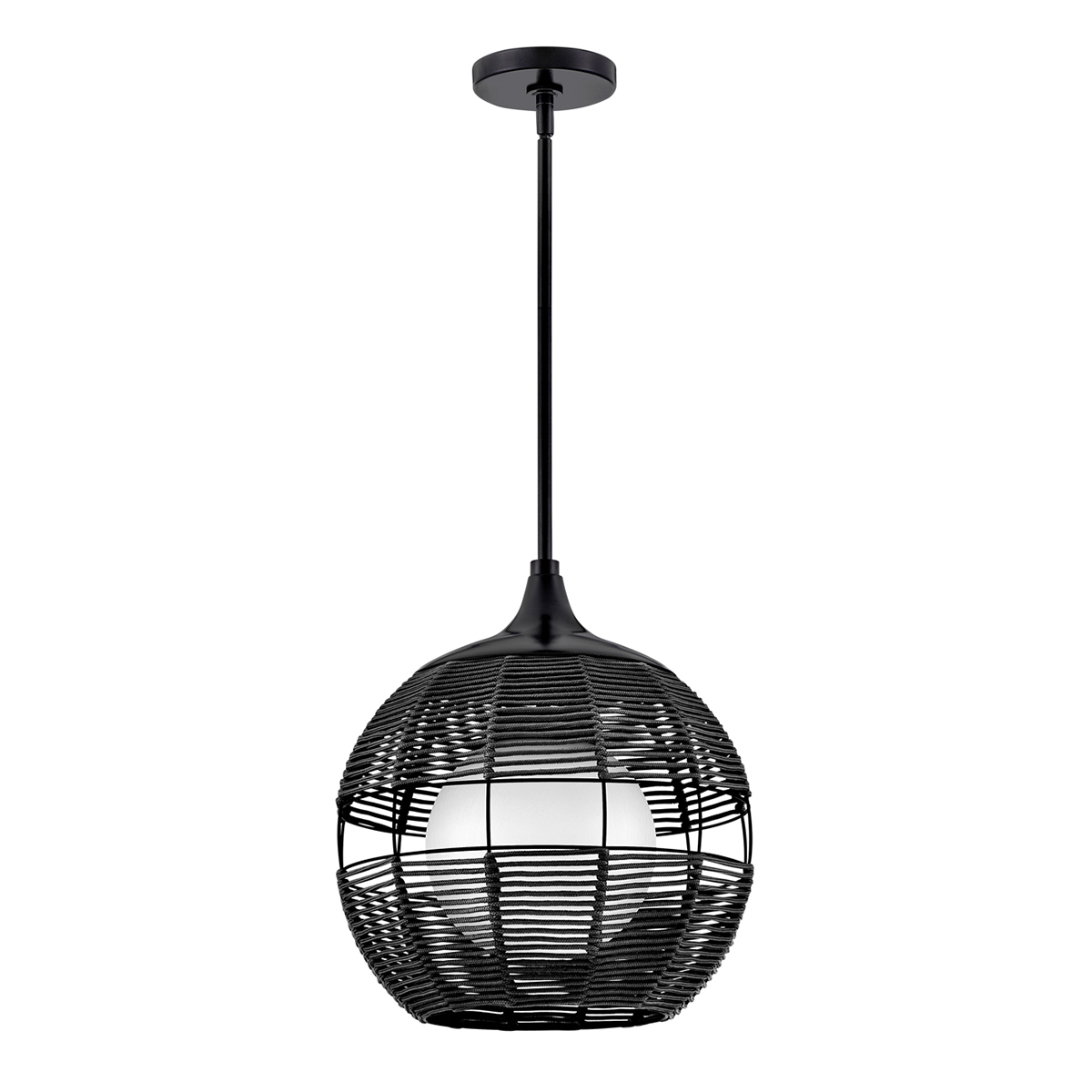 Quintiesse Mała lampa wisząca Maddox 1 źródło światła Czarny Łazienkowa lub Zewnętrzna IP44 Elstead Lighting QN-MADDOX-
