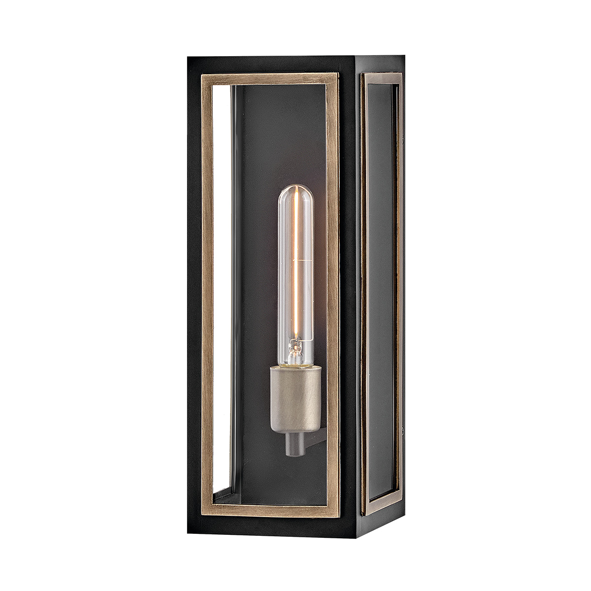 Quintiesse Latarnia naścienna Shaw 1 źródło światła Czarny, oksydowany brąz Zewnętrzna IP44 Elstead Lighting QN-SHAW-1M-