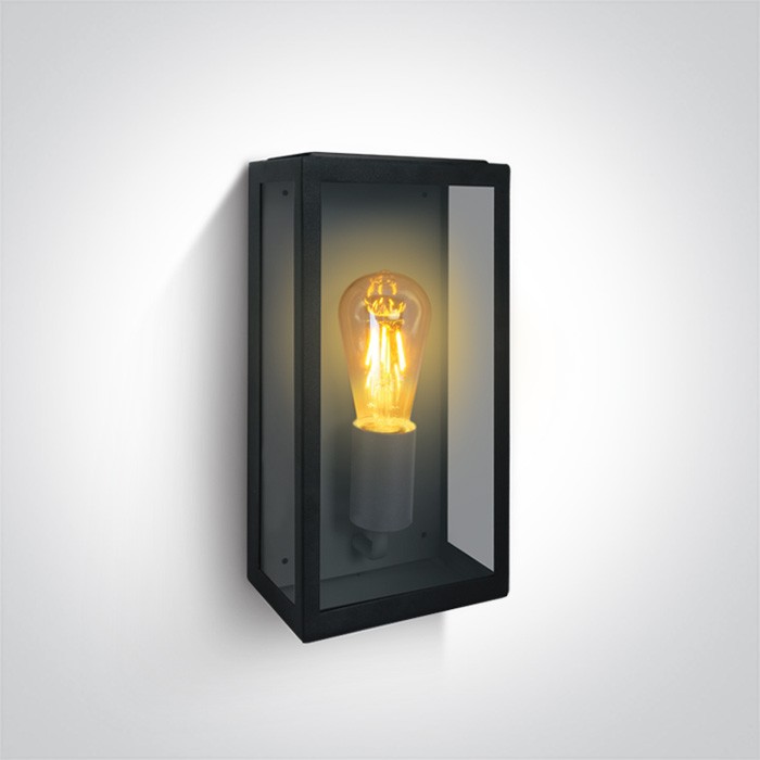 One Light kinkiet z żarówką w szklanym lampionie Gabbia A 67406A/B