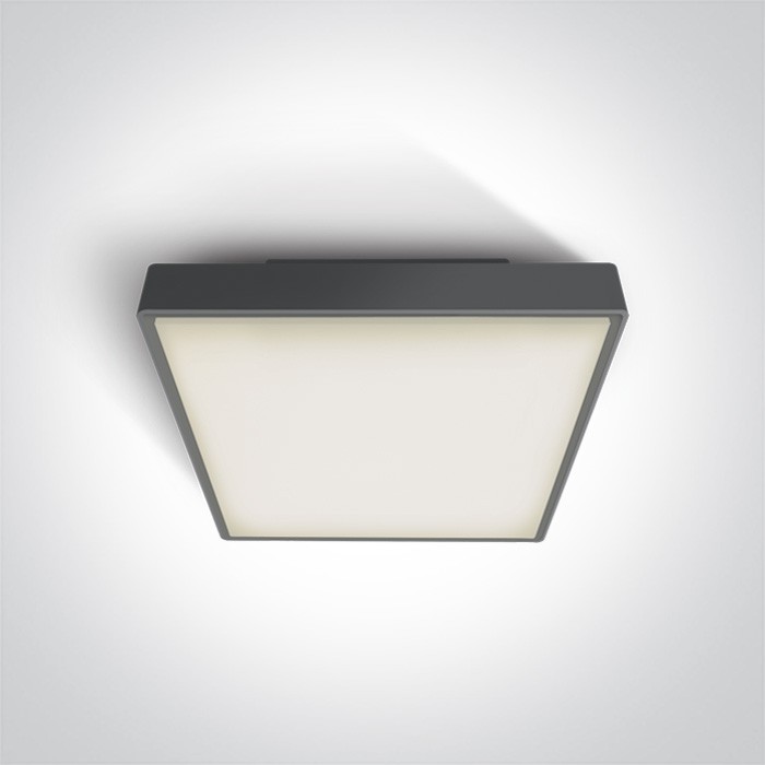 One Light plafon LED kwadratowy na zewnątrz 30x30 Pirnari 2 67282AN/AN/W IP65