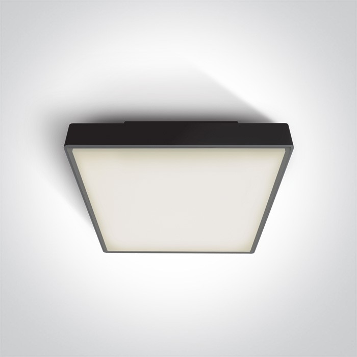 One Light plafon kwadratowy 30 cm na zewnątrz Warkiza 67282EA/B IP65