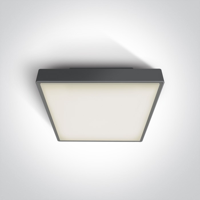 One Light plafon kwadratowy 30 cm na zewnątrz Warkiza 67282EA/AN IP65